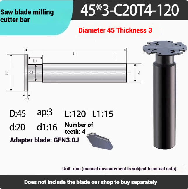 1050-JP Saw Blade Router Bar T-slot Router Plate Ultra-thin Side Cutting Triple Edge Milling Cutter ISCAR GFN Series 2mm3mm Shandong Denso Pricision Tools Co.,Ltd.
